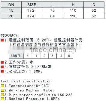 brass angle constant temperature valve for radiator