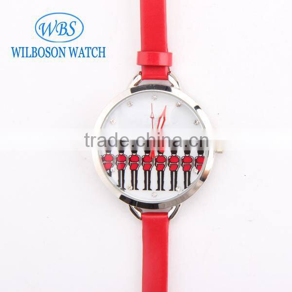 Water Resistant PU Leather Band Cheap Custom Logo Watch