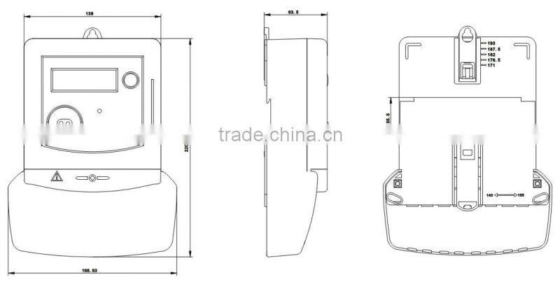 three phase meter electronic energy meter