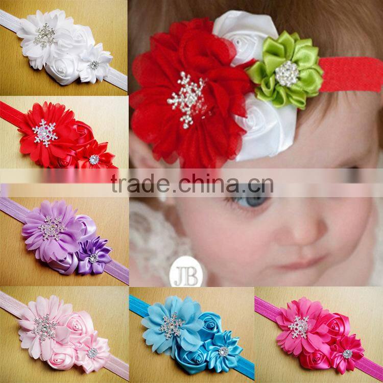 mix colors chiffon bowknot top baby headband wholesale