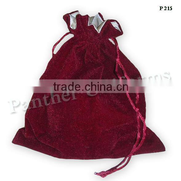 Velvet jewelry gift pouch