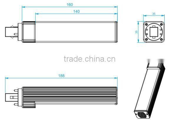 NEW Design G24 LED LAMPS Round&Square 5W/7W/9W/12W G23/G24/E27 LED Plug-in Light g24 led bulbs G24 LED lamp replacement