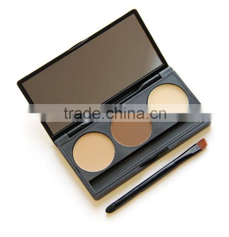 2016 best selling products Eye Brows Powder Palette 3 Shade in a Palette Waterproof Eyebrow Powder With Mirror and Eyebrow Brush