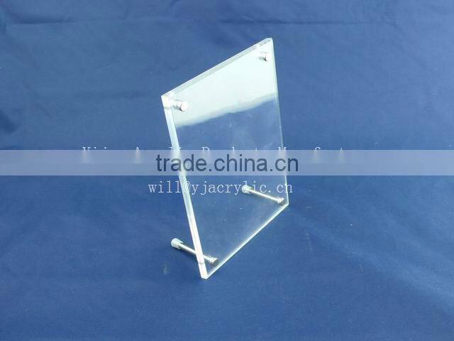 acrylic picture frame with metal feet