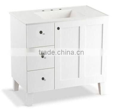 New white oak solid wood free standing modern bathroom vanity cabinet