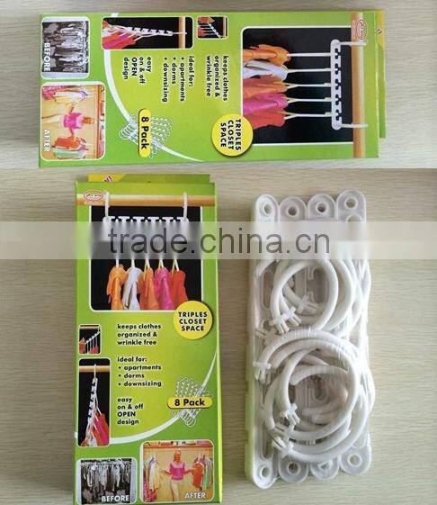 8 Pack Storage Space Saving Clothes Organizer Wonder Hanger