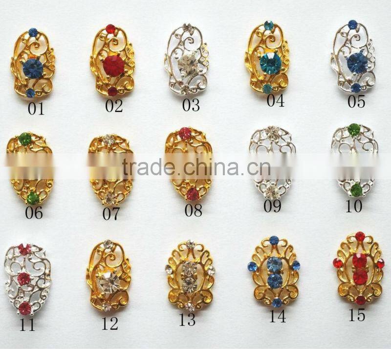 Nail art hollow design nail jewelry, alloy nail art decoration, metal nail art