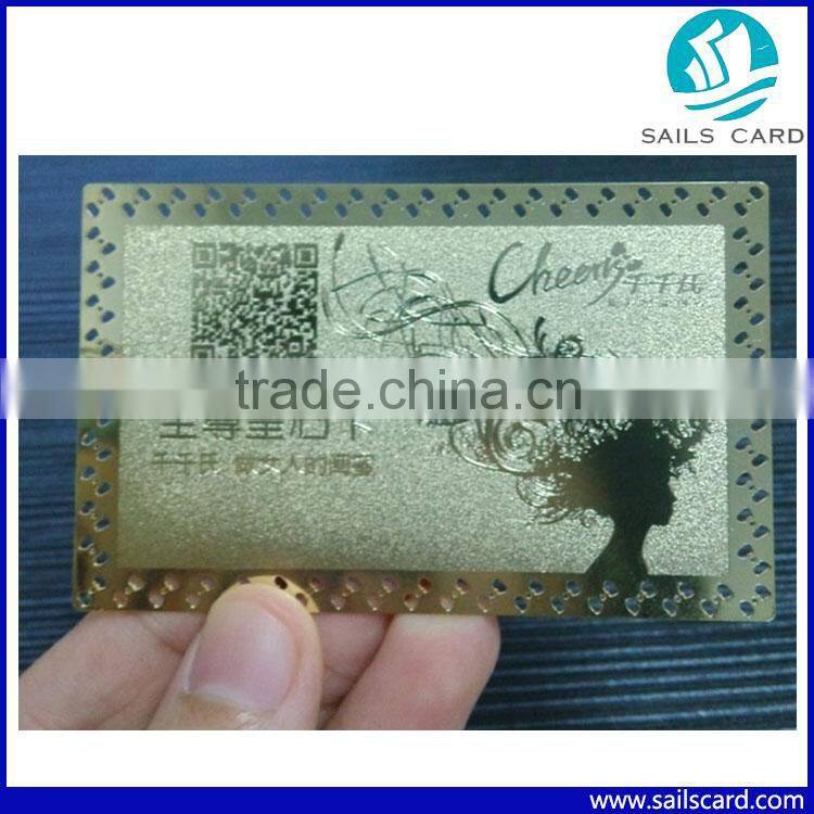 Stainless Steel Membership Metal Business Cards For Sale