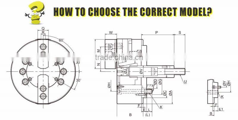 Two Jaw 12 inch Closed Center Power Chuck Working Holder Fixture