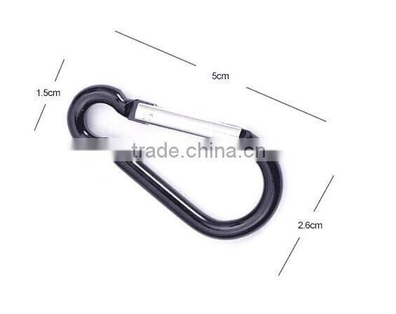 promotional aluminum metal carabiner with keychain