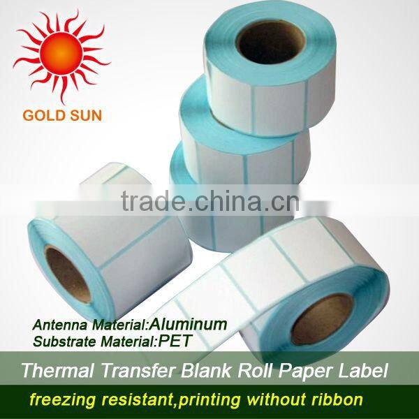 2013 High quality thermal transfer blank roll paper label