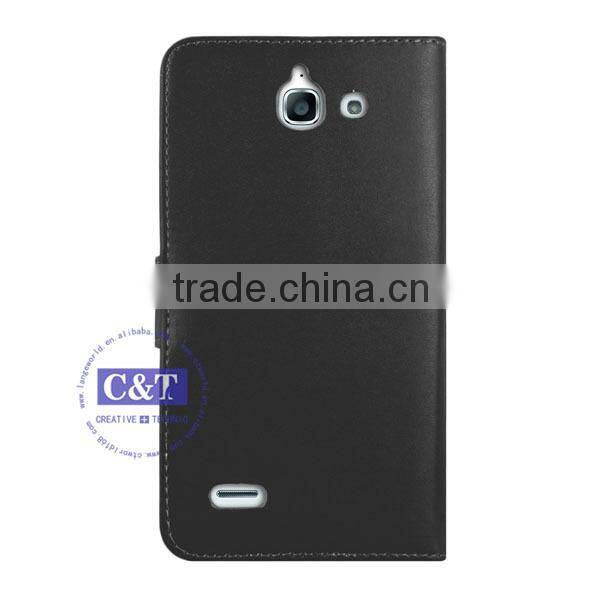 C&T 2015 New Fsahion Best Sell Flip Leather Wallet Cover for Huawei Ascend G730
