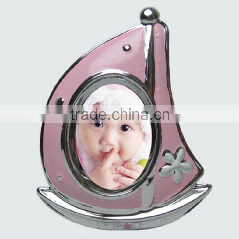 Pink sliver my first year baby wooden picture frame wood pciture frame for sale