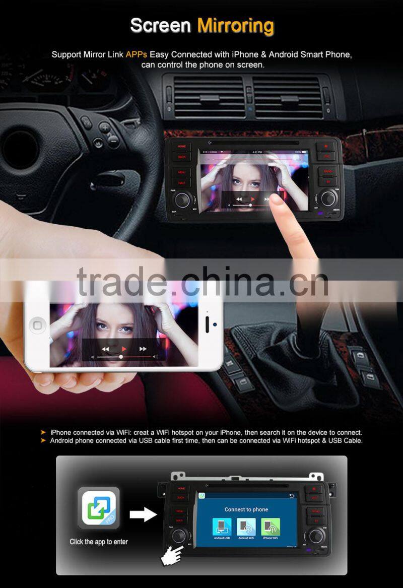 top Ownice C300 car audio for BMW E46 M3 ZT Built in DVD Canbus support rear front camera tmps
