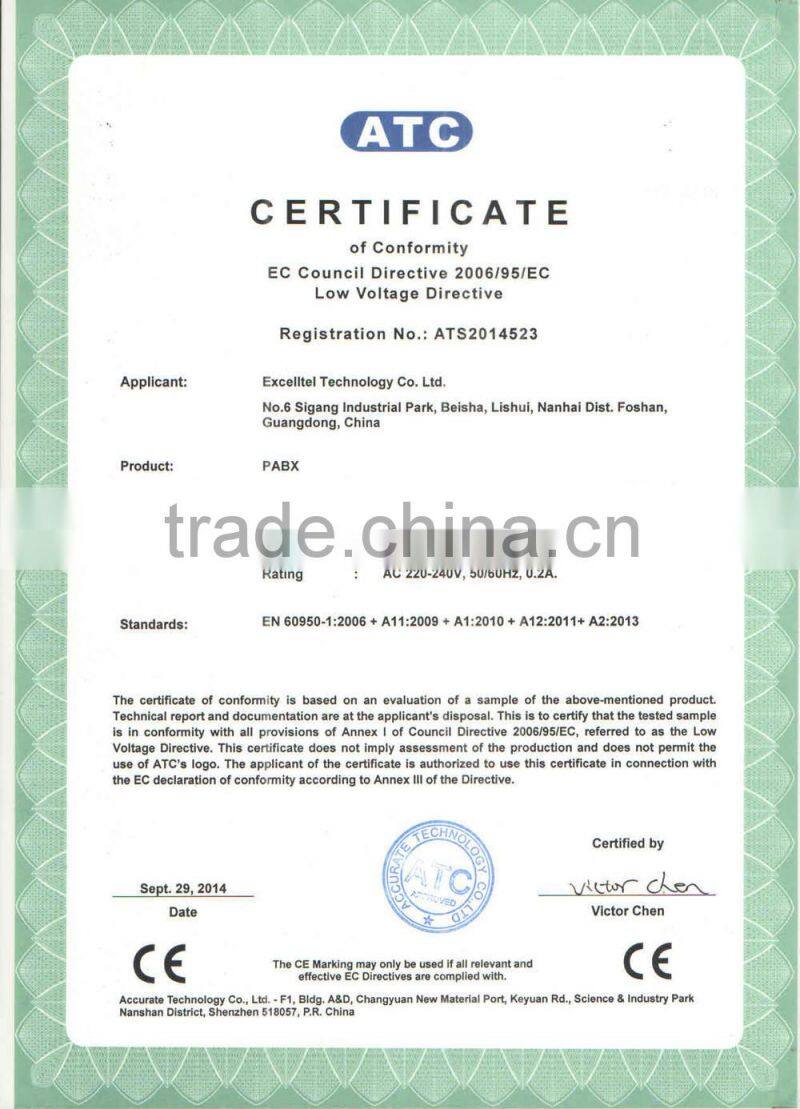 Excelltel /PABX System /SOHO pbx/Office PBX /MS108 1 CO line 8 /Mini pbx system