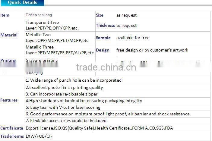 Three side sealed coffee bag with window with SGS certificate factory price up to 8 colors printing