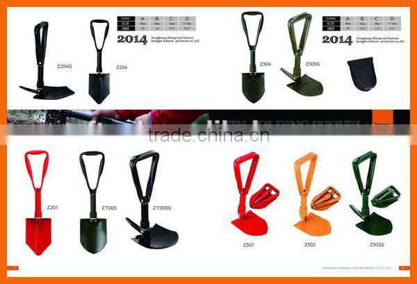 round nose spade Full black iron piece double plastic covers Folding shovel hot sell mini garden tool USA