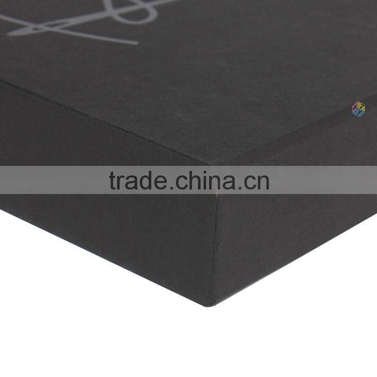 Custom logo UV black paper drawer t shirt box paypal