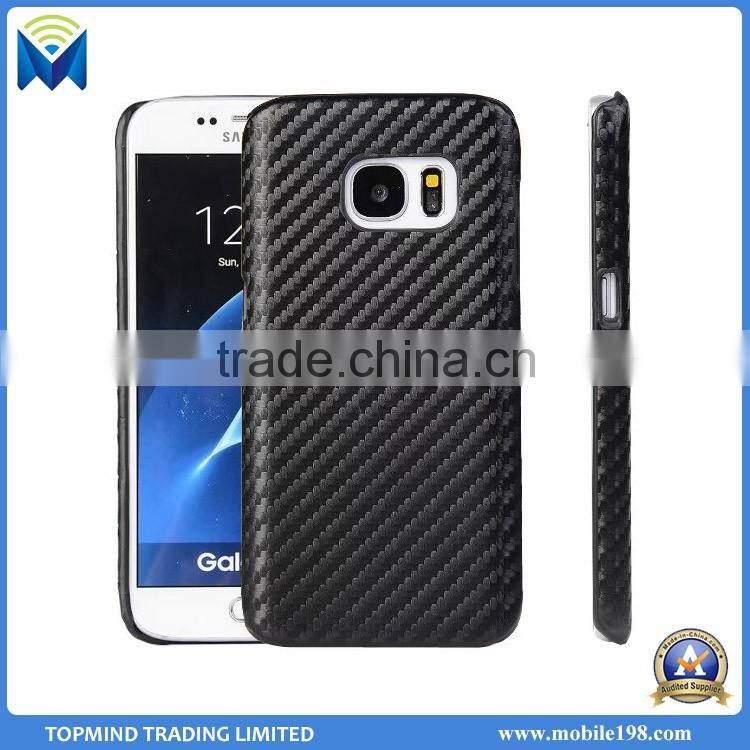 Woven Pattern Phone Leather Back Case Cover for Samsung Galaxy S7 Edge