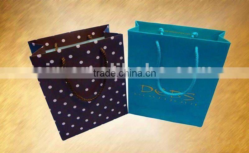 2013 High Quality Paper Gift Bag with ribbon