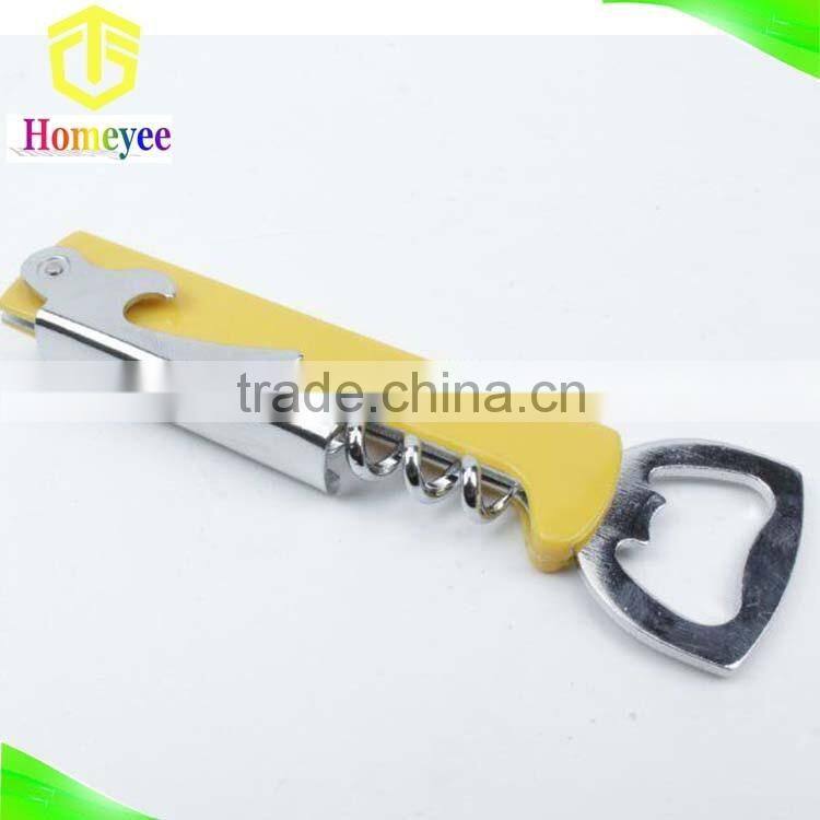 Custom multifunctional wine and beer bottle opener with corkscrew