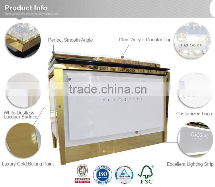 Luxury High End Wood Mall Cosmetic Kiosk
