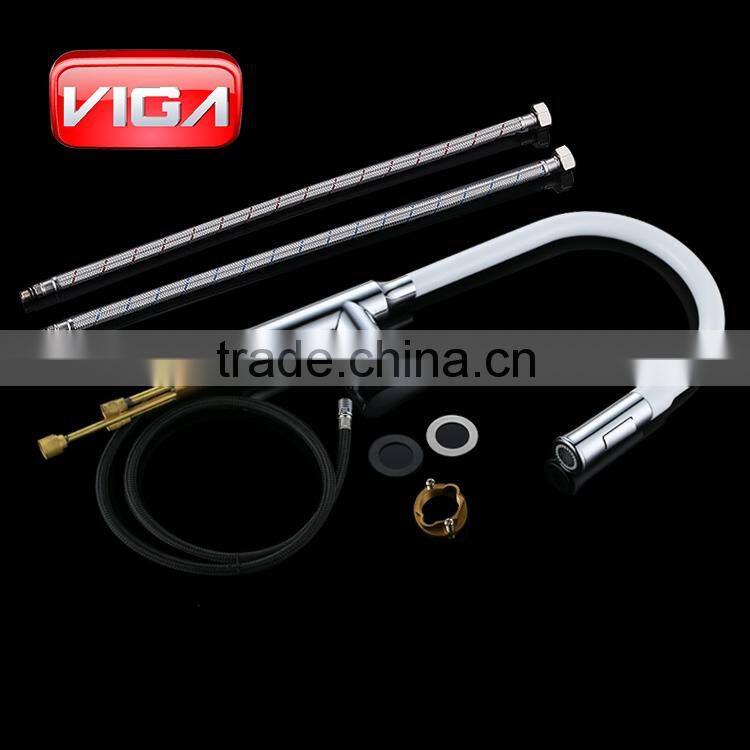 White and chrome color sink faucet kitchen faucets pull out kitchens faucet