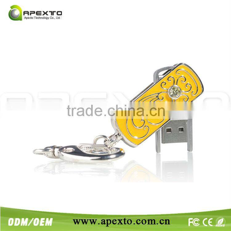 Silver jewerly usb with vanilla packing box for weding gift