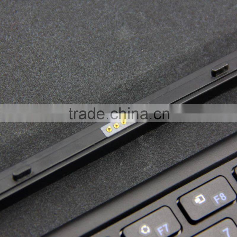 wireless pogo pin keyboard with leather stand case cover for windows 11.6 inch tablet