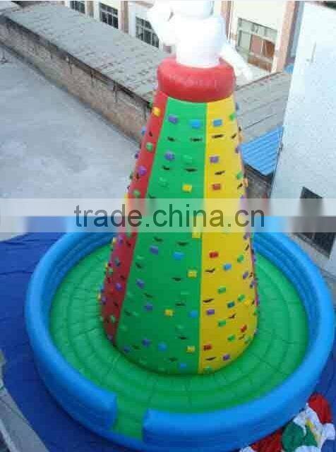 round inflatable games inflatable rock climbing wall