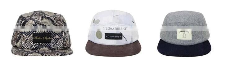 cotton fitted embroidered snapback 5 panel baseball hat