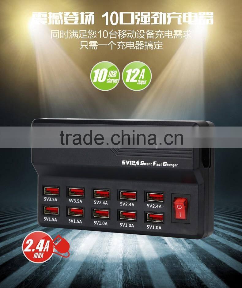 Factory supplier combo USB 2.0 High Speed 10 Ports HUB For Laptop PC/ 10 ports usb 2.0 hub for multi usb device