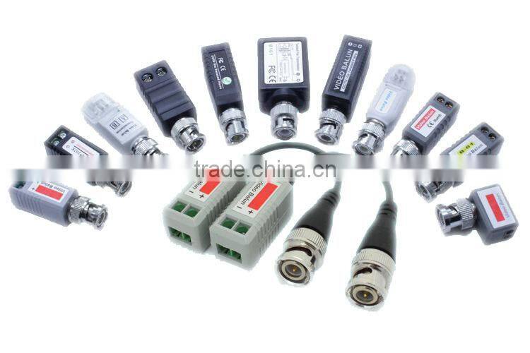 1 channel active video balun up to 2400m UTP transceiver for cctv camera