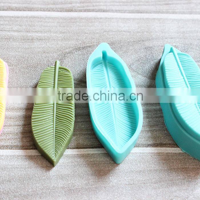 Leaf Shape Baking Cake Mold Silicone , DIY New Cookie Soap Mould, 3D Silicone Rubber Cake Molds
