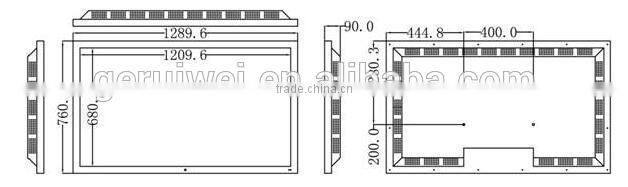WIFI LED Display 15/17/19/22/32/42/55 inch LCD Touch Monitor With AV Input