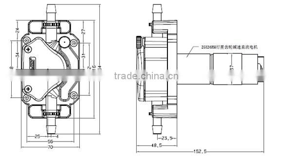 JIHPUMP OEM peristaltic pump quick-install panel type of flow rate less than 1738ml/min
