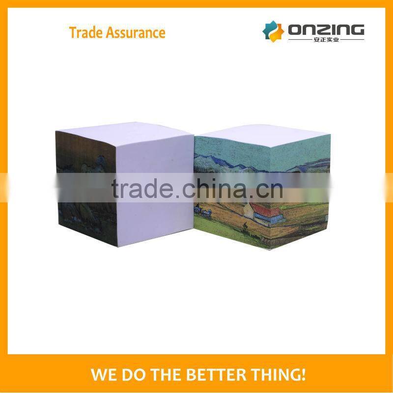 Onzing good quality 12x12x12 paper memo pad note cube block