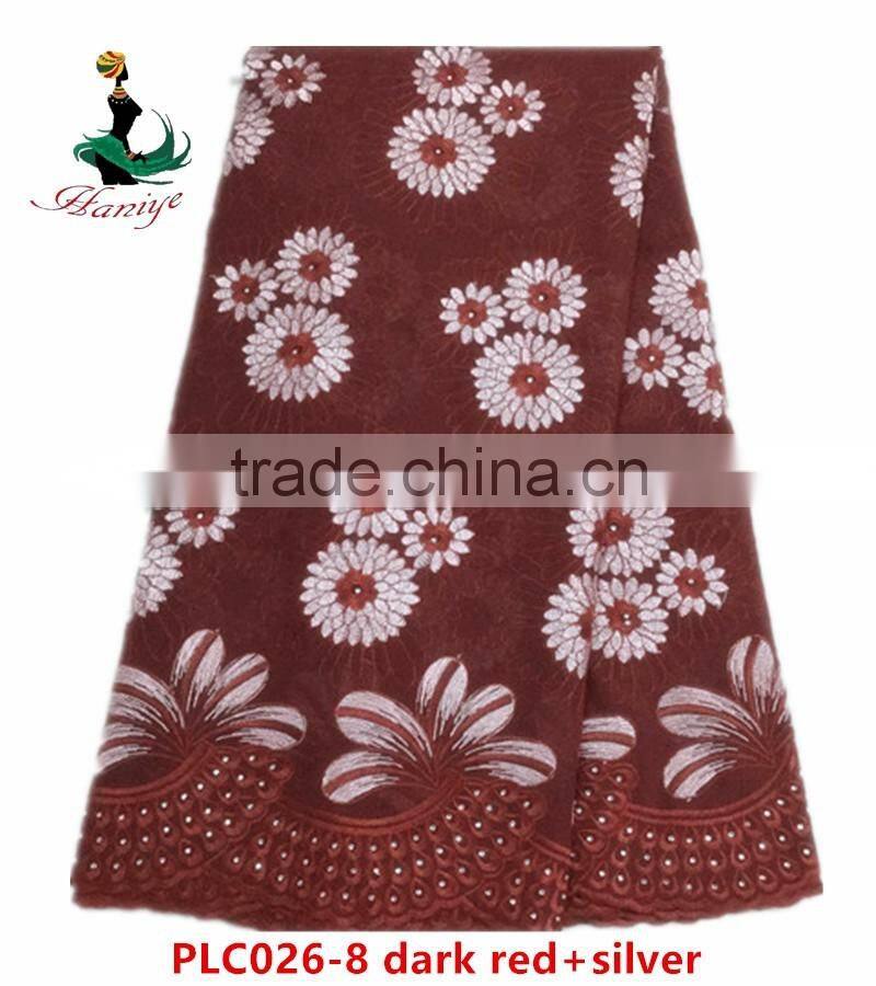 Haniye 2016/top quality hot selling cheap price for man dress swiss voile lace polish cotton laces /PLC026