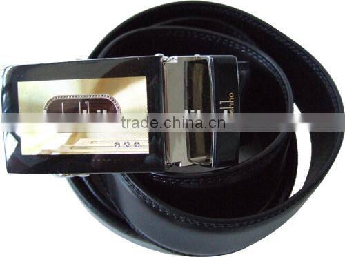 boshiho black leather belt for man