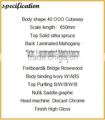 New style Acoustic guitar 43" Rosewood and nato in China