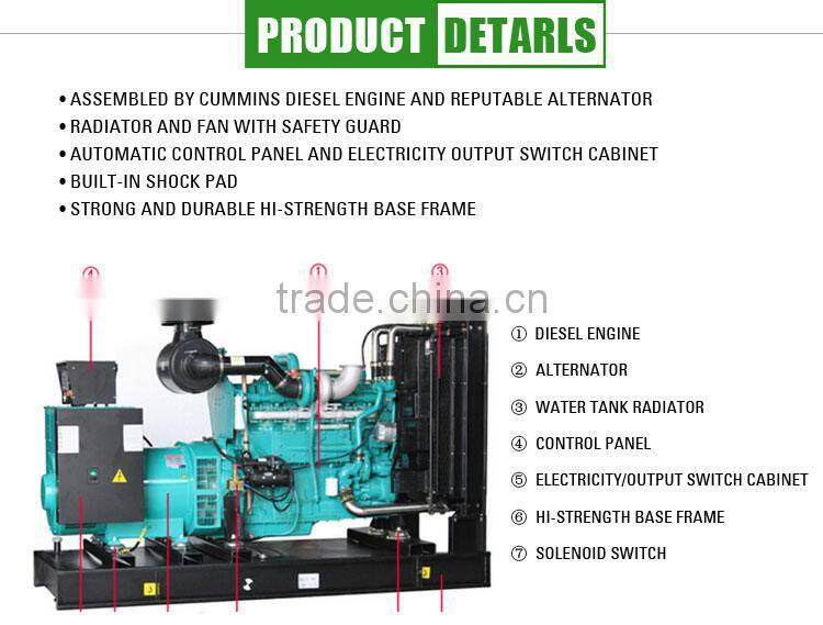 6 Cylinder High rpm Industrial Diesel Genset with Electronic Governor