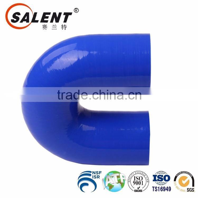 Blue 7/8'' 22mm 180 degree Elbow Silicone Hose Pipe 102mm U shape Coupler Turbo