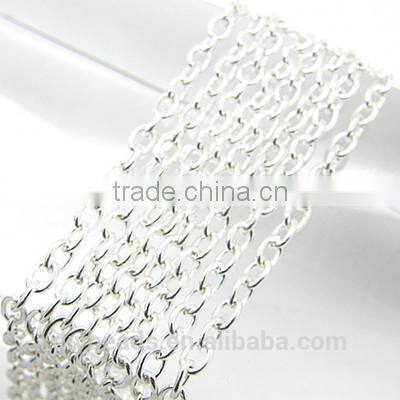 3x4mm silver plated iron new neck chain chain designs by meter