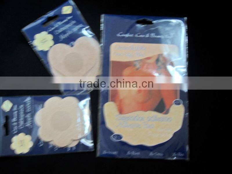 Hot!Sexy ladies nude heart-shaped silicone bra disposable push up nipple cover
