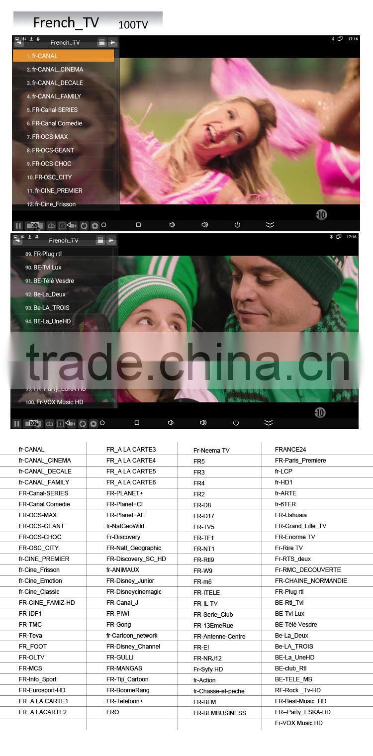 976 free TV channels rockchip cpu 4k output hybrid ott iptv box