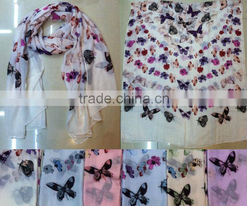 new arrival muti-color Coconut palm figure gauze scarf
