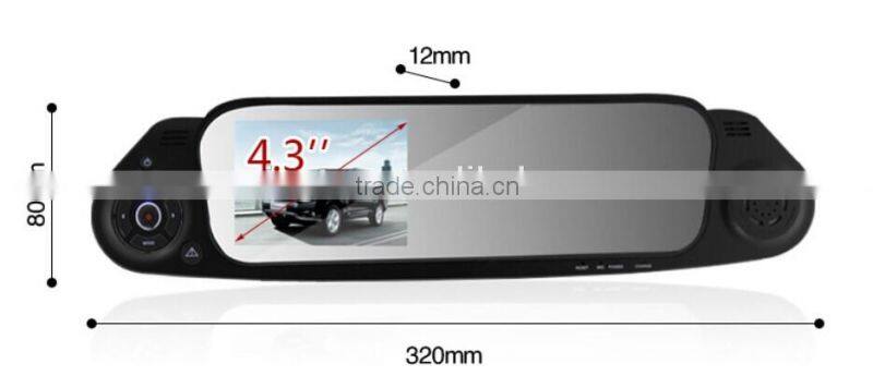 HD 1080p car rear view camera CAR 4.3" TFT LCD