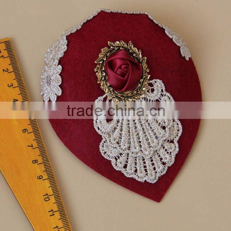 MYLOVE red uk design mini top hat with clips for women