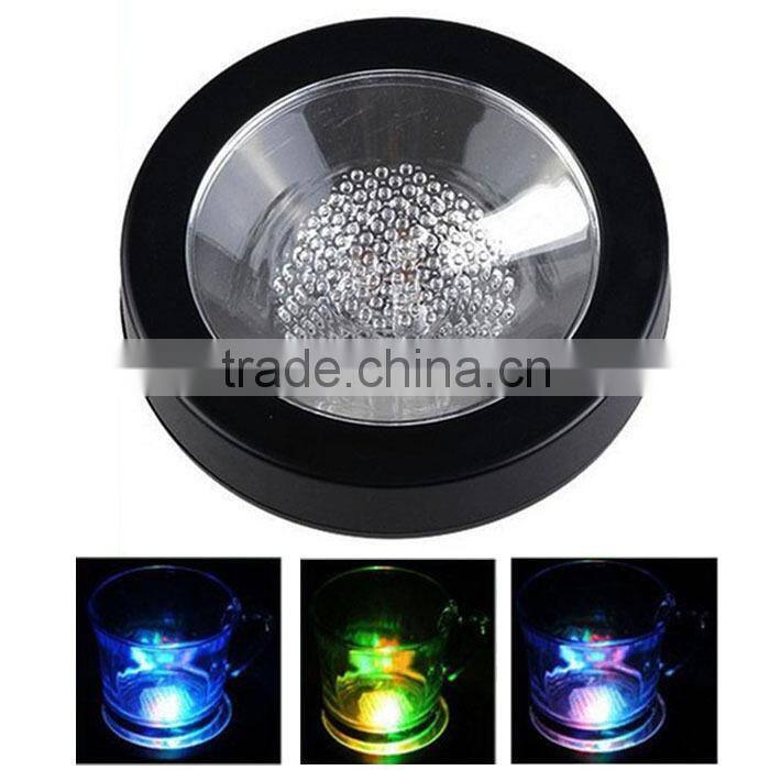 Cheap price factory direct sell colorful LED Bottle Coaster