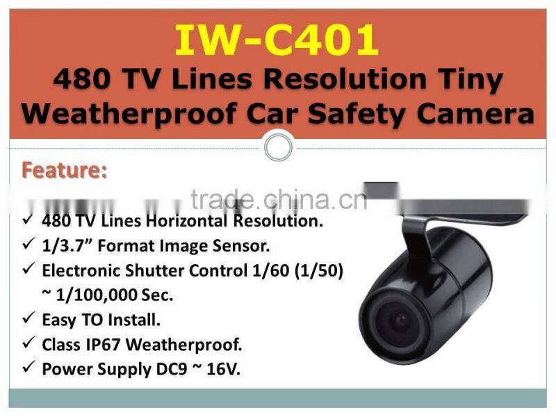 IW-C201 IP68 Waterproof 600TVL Vehicle Rear View Camera